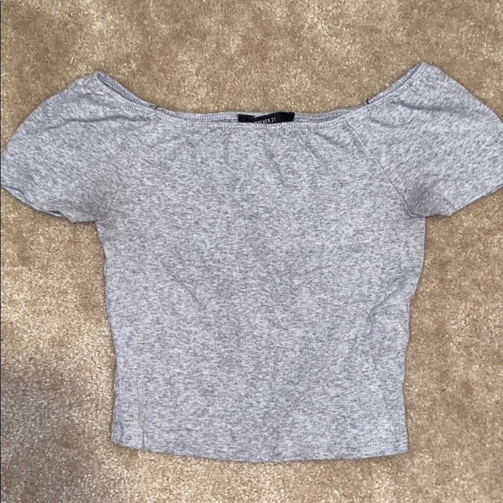 Grey crop top